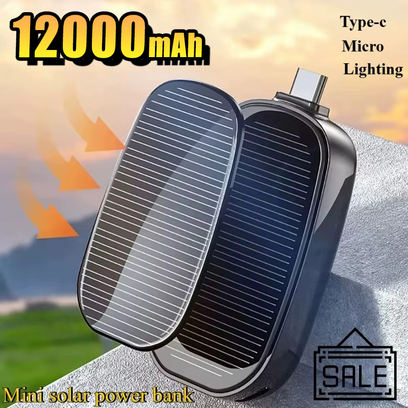 Solar Charger Panel Foldable - Notfall-Solar-Mini-Powerbank Schlüsselanhänger Tragbares Ladegerät Kleine Outdoor-Camping-Außenbatterie