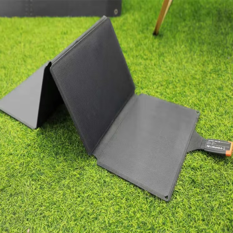 Solar Charger Panel Foldable - 40W Faltbares Solarpanel, Solar-Handy-Ladegerät, Komplett Schwarz,