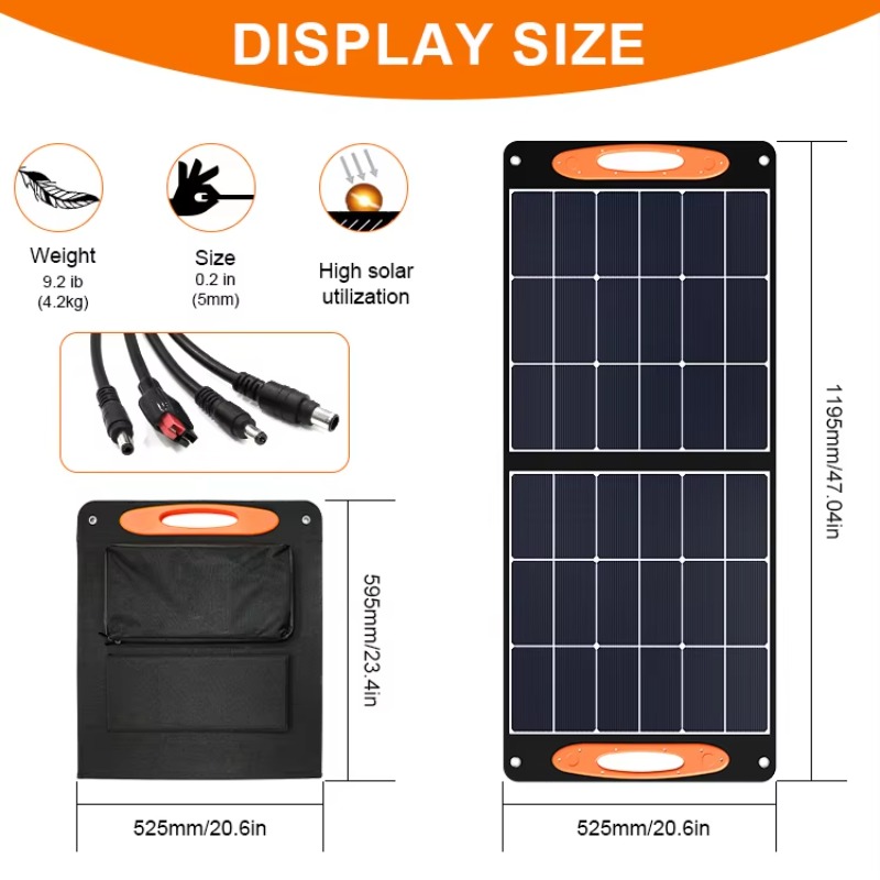 100W Solarladegerät, Wasserdic – Solar Charger Panel Foldable Bewertung und Preis