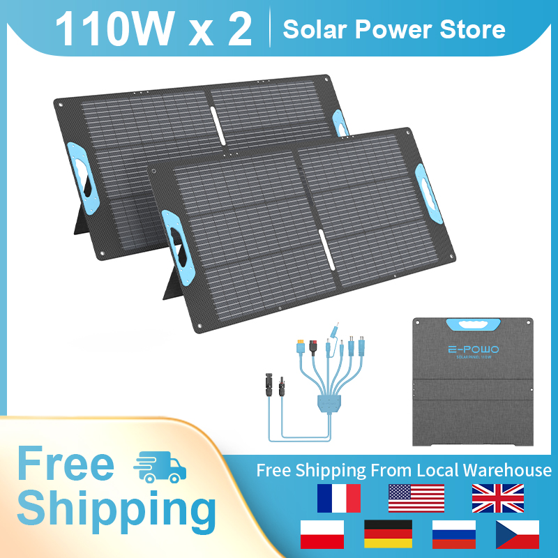 E-POWO 110W/220W Tragbares Sol – Solar Charger Panel Foldable Bewertung und Preis